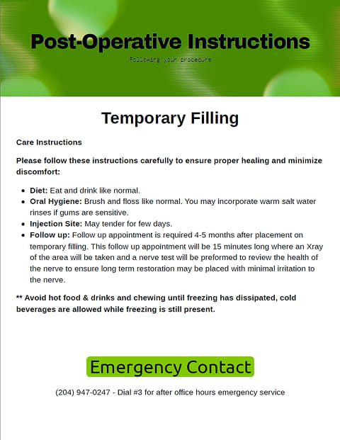 Post-Operative-Instructions-–-Temporary-Fillings